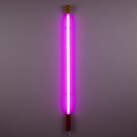Applique avec prise Superlinea LED verre rose / L 134,5 cm - Seletti
