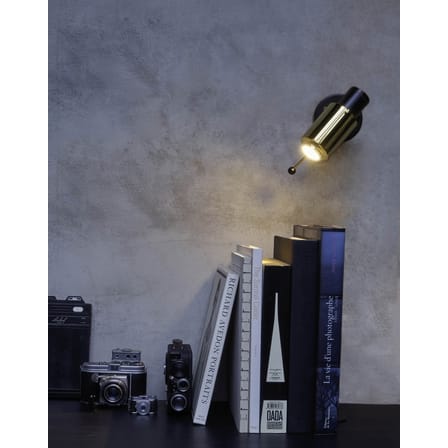 Applique Biny Spot LED noir or métal / Réédition 1955 - DCW éditions