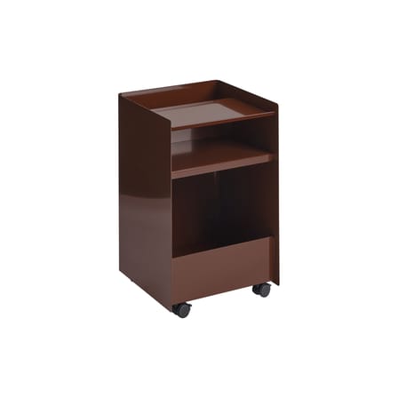 Desserte à roulettes Folded Low métal rouge / Ouvert - H 61,5 cm - Muuto