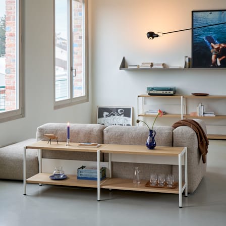 Console basse UNIT 1 métal noir / H 40 x L 164 cm - TIPTOE