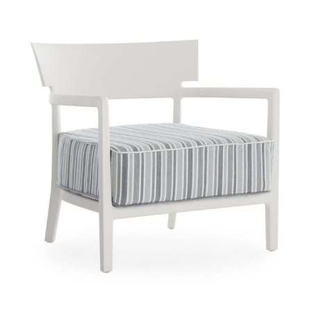 Fauteuil rembourré Cara OUTDOOR plastique tissu vert - Kartell