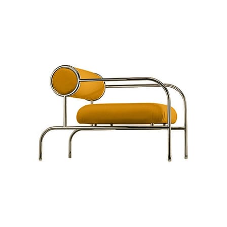 Fauteuil rembourré Sofa with Arms tissu jaune / Shiro Kuramata, 1982 - Cappellini