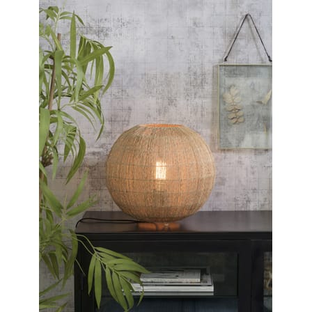 Lampada da tavolo Iguazu Large fibre beige / Juta - Ø 32 cm - GOOD&MOJO