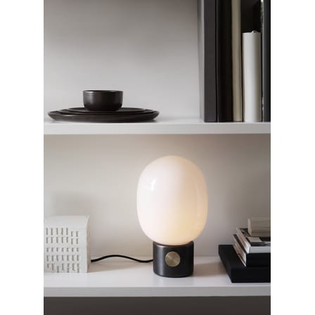 Lampe de table JWDA verre blanc marron métal /  Ø 19 cm x H 32 cm - Audo Copenhagen