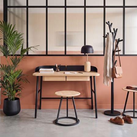 Portemanteau sur pied Ambroise bois noir / H 180 cm - Hartô