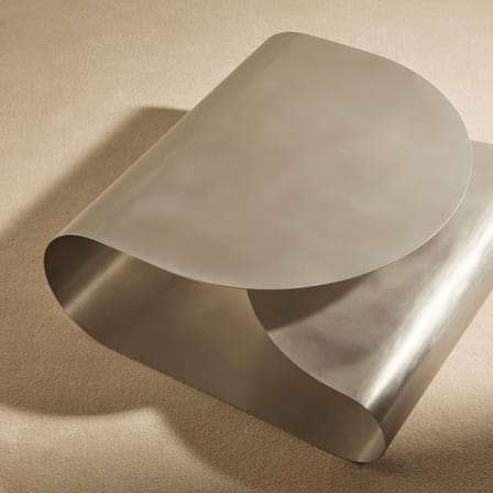 Table basse Gégé métal argent / 90 x 90 x H 35 cm - Maison Sarah Lavoine