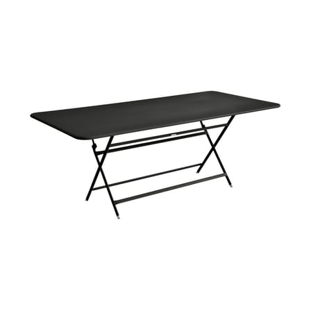 Table pliante Caractère métal noir / 90 x 190 cm - 8 à 10 personnes - Fermob