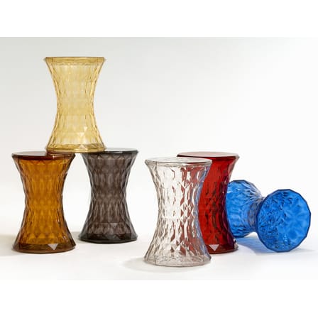 Tabouret Stone plastique orange marron - Kartell