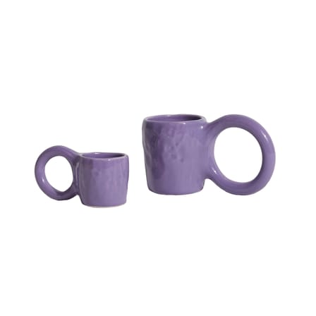 Tasse à café Donut Medium céramique violet / Ø 8 x H 9 cm - Petite Friture
