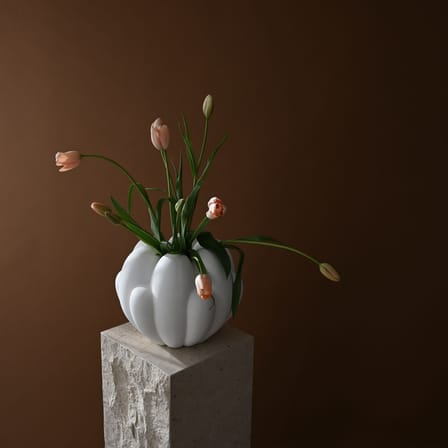 Vase Bloom Mini céramique blanc / Ø 35 x H 27 cm - 101 COPENHAGEN