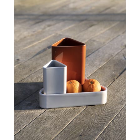 Vase Canvas Large céramique marron / H 20,5 cm - Fait main - raawii