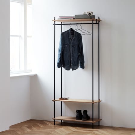 Armlehne  metall schwarz / Kleiderstange für Shelving System - L 85 cm - MOEBE