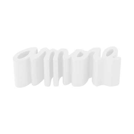 Banc Amore plastique blanc /  L 145 cm - Slide