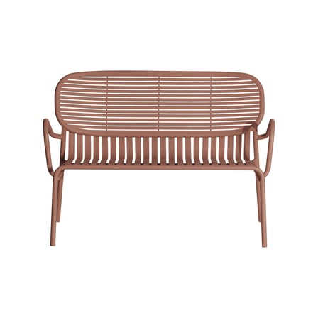 Banquette Week-end métal marron / Aluminium - L 114 cm - Petite Friture