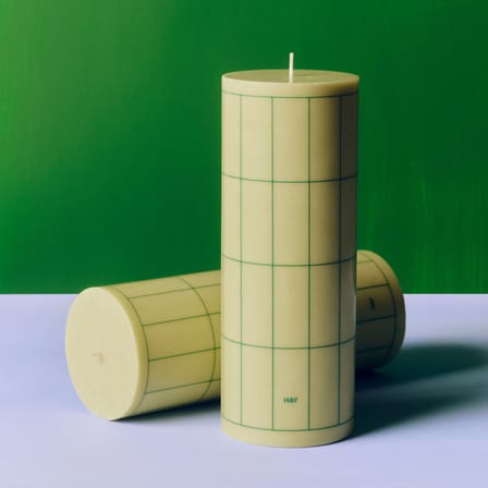 Column Block candle wax green / Ø 9 x H 25 cm - Hay