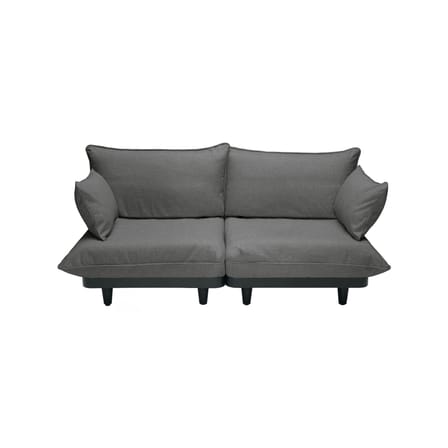 Canapé de jardin 2 places Paletti Lounge tissu gris / L 190 cm - Fatboy