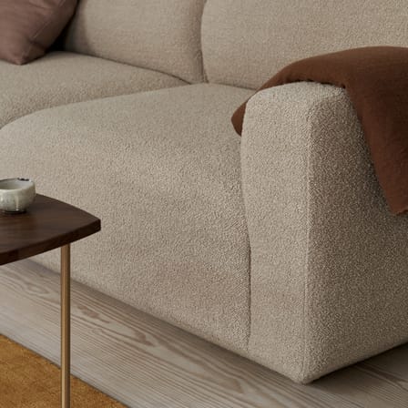 Canapé droit Develius A tissu beige / 3 places - L 220 cm - &tradition