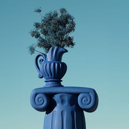 Carafe Magna Graecia céramique bleu / H 33 cm - Seletti