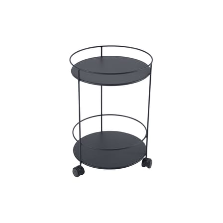 Chariot Guinguette métal gris /Ø 40 x H 62 cm - Plateau plein - Fermob