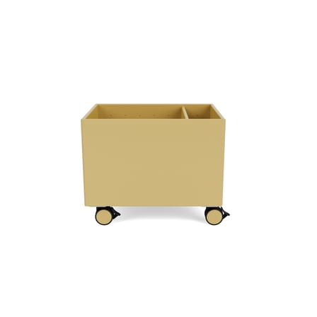 Coffre à roulettes Colour Box II bois jaune / 46.8 x 35,4 x H 37.8 cm - MONTANA
