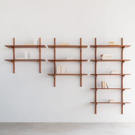 Étagère PI bois naturel / 5 étagères - Acajou massif / L 100 x H 196 cm - Ethnicraft