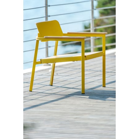 Fauteuil bas Shine métal beige - Emu