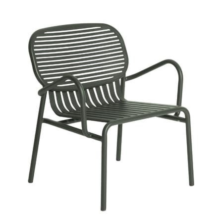 Fauteuil bas Week-End métal vert / Empilable - Aluminium - Petite Friture