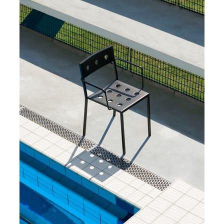 Fauteuil empilable Balcony métal noir / Bouroullec, 2022 - Hay