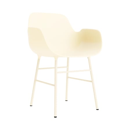 Fauteuil Form plastique beige / Pieds métal - Normann Copenhagen