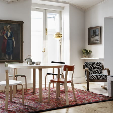 Lampadaire A808 métal or / Alvar Aalto, 1955 - ARTEK