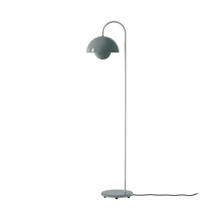 Lampadaire Flowerpot VP12 métal bleu pierre / Verner Panton, 1969 - &tradition
