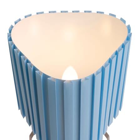 Lampe de table Canelé tissu bleu - Hay
