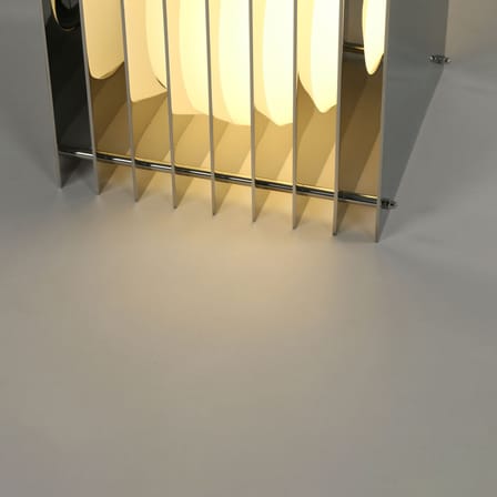 Lampe de table Lop Big Square métal / Acier poli - BANG
