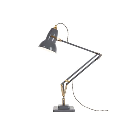 Lampe de table Original 1227 métal gris / Laiton - Réédition 1930' - Anglepoise