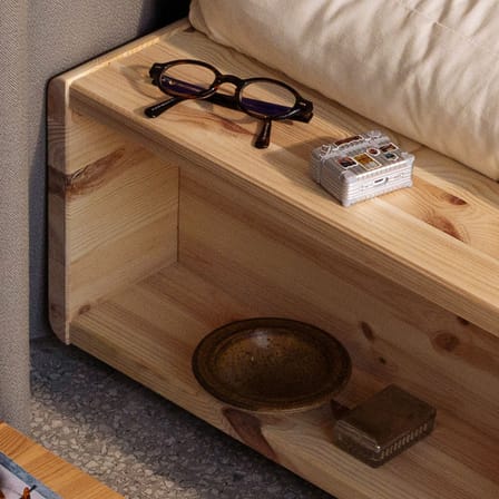 Lit 1 place Ziggy / Pour matelas 90 x 200 cm - Rangements intégrés - KARUP