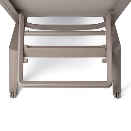 Schrägstellbarer, stapelbarer Liegestuhl Plano corian beige - NARDI