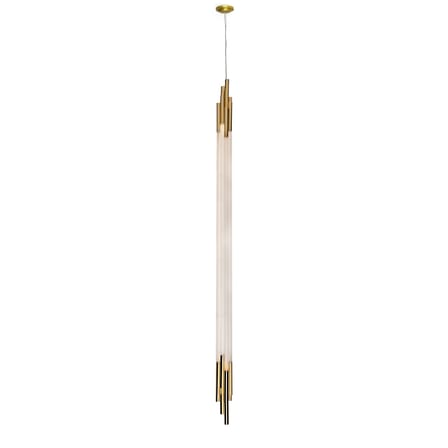 Sospensione ORG Vertical Large vetro bianco / LED -H 200 cm / Vetro - DCW éditions