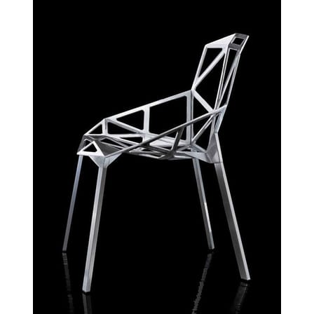 Chair one Stacking chair metal black Metal - Magis