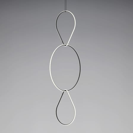 Suspension Arrangements 4 LED métal blanc noir / 3 éléments - H 240 x L 100 cm - Flos