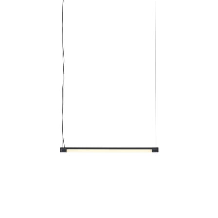 Suspension Fine LED métal noir / L 60 cm - Position horizontale ou verticale - Muuto