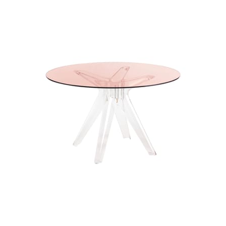 Table ronde Sir Gio verre rose transparent / Ø 120 cm - Kartell