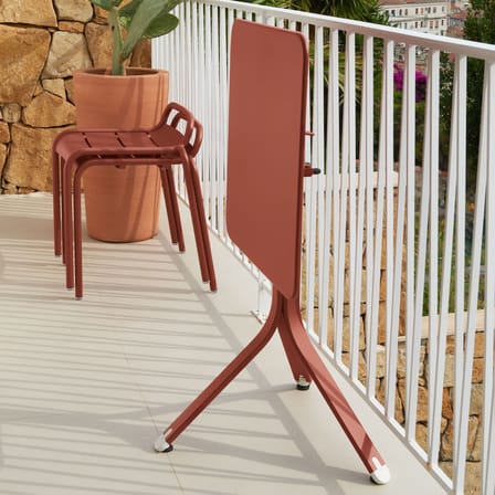 Tabouret empilable Luxembourg métal bleu / Aluminium - Fermob