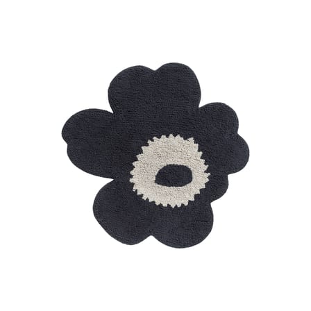 Tapis de bain Unikko noir / 73 x 74 cm - Marimekko