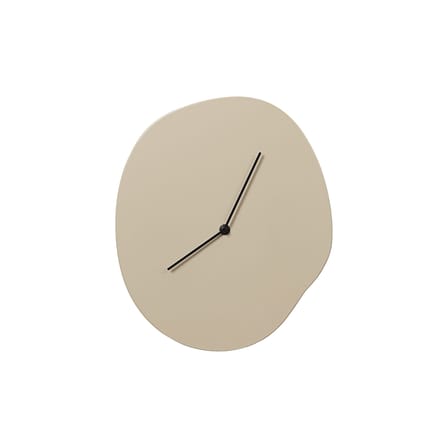 Wanduhr Melt holz beige / L 28 x H 33 cm - Ferm Living