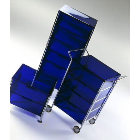 Caisson à roulettes Mobil plastique blanc / 3 tiroirs - Kartell