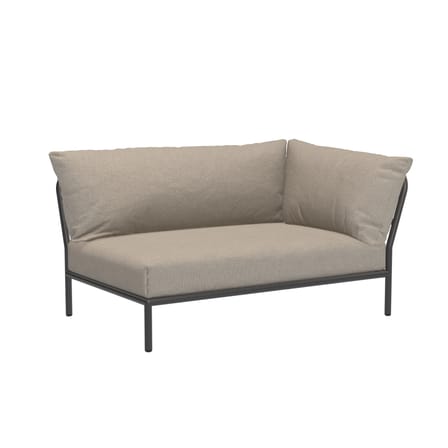 Canapé de jardin modulable Level 2 tissu beige / Dossier extra moelleux - Angle droit - L 139 x P 92,5  cm - Houe