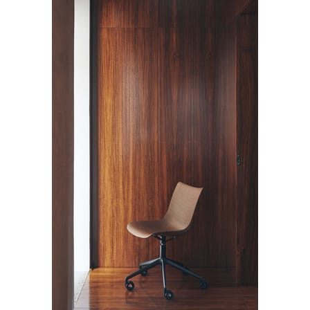 Chaise à roulettes P/Wood bois naturel /  Hauteur réglable - Kartell