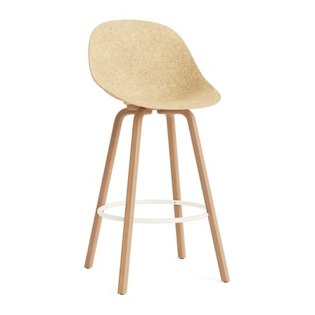 Chaise de bar Mat Chair / H 75 cm - Chanvre / Pieds hêtre - Normann Copenhagen