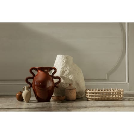 Corbeille Ceramic céramique beige / Ovale - 30 x 15 cm / Fait main - Ferm Living