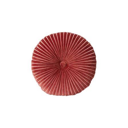 Cuscino Round ripple tessuto rosso / Ø 35 cm - HK LIVING